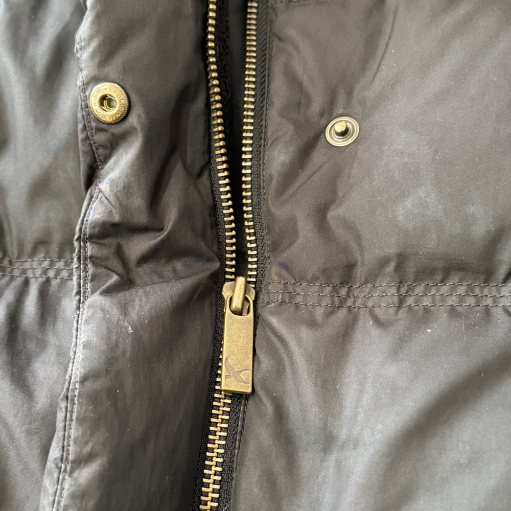 Eddie Bauer Black Vest Women Large Goose Down Quilted  Zip Puffer Style 4571 - Picture 6 of 15